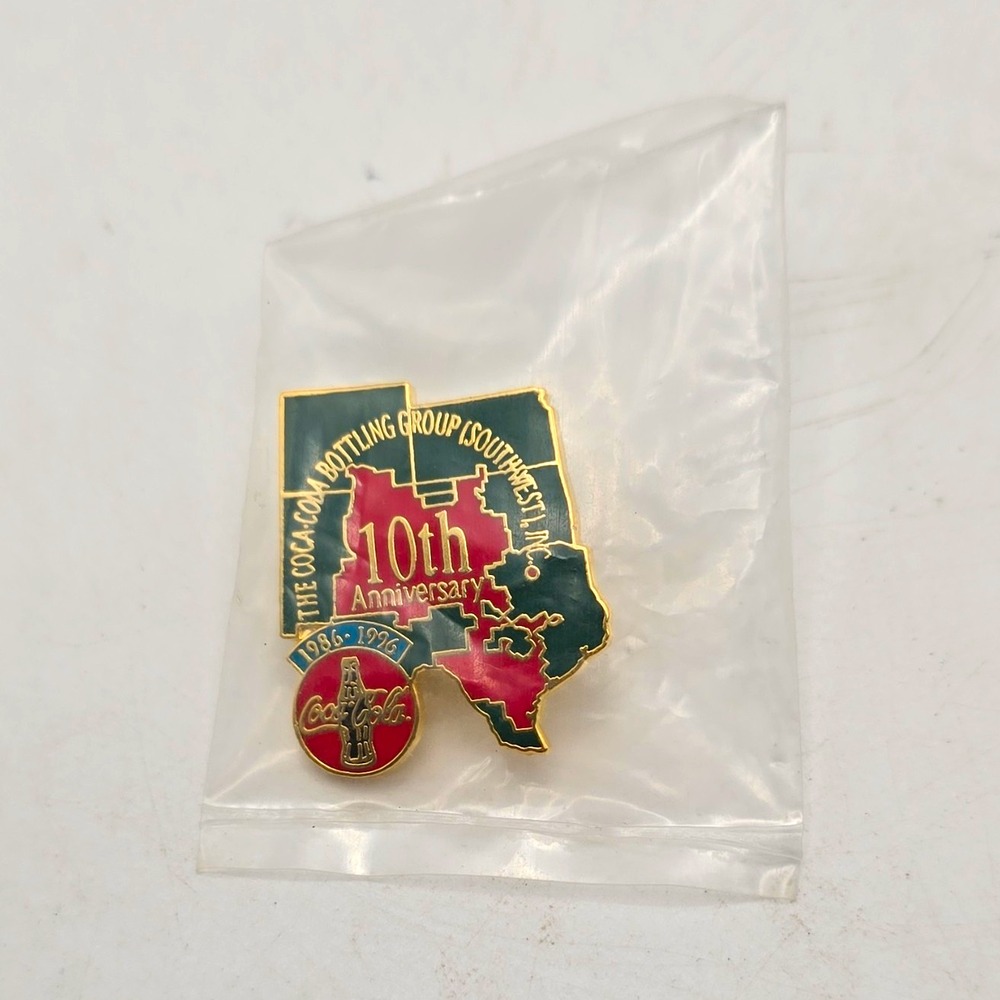 The Coca-cola Bottling Group 10th Anniversary 1986-1996 Commemorative Pin